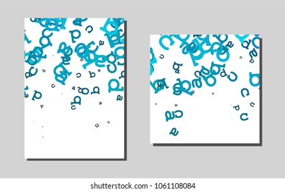 Light BLUEvector layout for Leaflets. Abstract booklet on colored background with gradient. Completely new template for your brand book.
