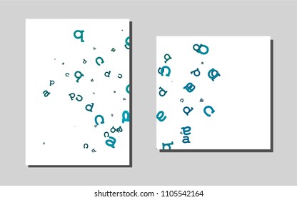 Light BLUEvector layout for Leaflets. Abstract booklet on colored background with gradient. Pattern for ads, leaflets, labels of your business.
