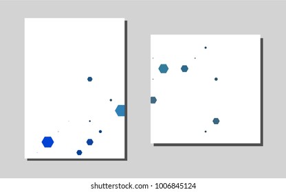 Light BLUEvector layout for Leaflets. Beautiful colored sample in A4 size. New design for a poster, banner of your website.