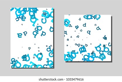 Light BLUEvector layout for Leaflets. Beautiful colored sample in A4 size. Pattern for ads, leaflets, labels of your business.