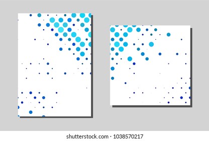 Light BLUEvector layout for Leaflets. Beautiful colored sample in A4 size. Completely new template for your brand book.