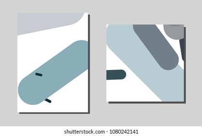 Light BLUEvector layout for Leaflets. Beautiful colored sample in A4 size. Pattern for beautiful business cards, folders.