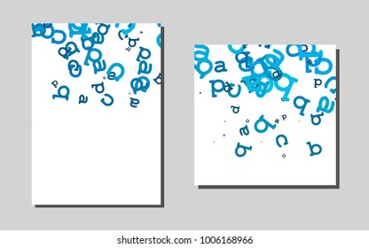 Light BLUEvector layout for Leaflets. Blurred decorative design in abstract style with textbox. Pattern can be used as a template for calendars.