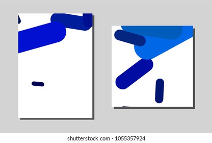 Light BLUEvector layout for Leaflets. Booklet with textbox on colorful abstract background. Pattern for beautiful business cards, folders.