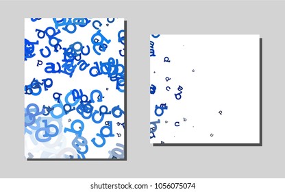 Light BLUEvector layout for Leaflets. Booklet with textbox on colorful abstract background. The pattern can be used for any ad, booklets.