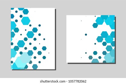 Light BLUEvector layout for Leaflets. Booklet with textbox on colorful abstract background. Pattern can be used as a template for calendars.