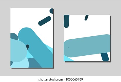 Light BLUEvector layout for Leaflets. Booklet with textbox on colorful abstract background. The pattern can be used for any ad, booklets.