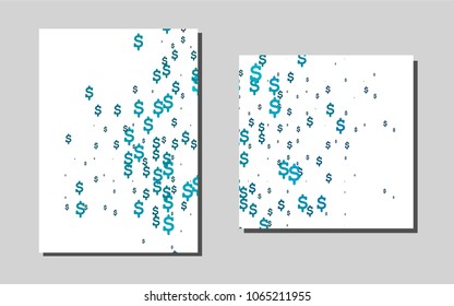 Light BLUEvector layout for Leaflets. Booklet with textbox on colorful abstract background. Pattern for beautiful business cards, folders.