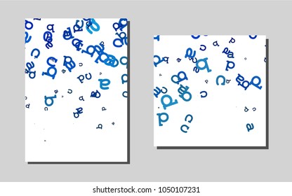 Light BLUEvector layout for Leaflets. Glitter abstract design concept with text box. New design for a poster, banner of your website.