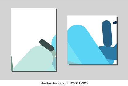 Light BLUEvector layout for Leaflets. Glitter abstract design concept with text box. The pattern can be used for any ad, booklets.