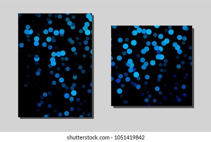 Light BLUEvector layout for Leaflets. Glitter abstract design concept with text box. The pattern can be used for any ad, booklets.