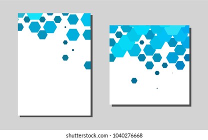 Light BLUEvector layout for Leaflets. Web interface on abstract background with colorful gradient. Pattern can be used as a template for calendars.