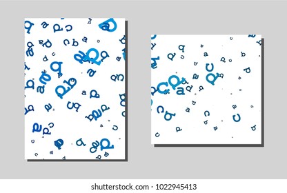 Light BLUEvector pattern for posters. Abstract booklet on colored background with gradient. Beautiful design for cover of notepads.