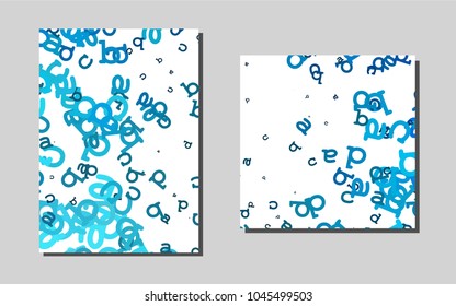 Light BLUEvector pattern for posters. Abstract booklet on colored background with gradient. Pattern can be used as a template for calendars.