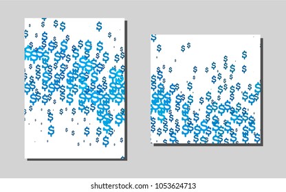 Light BLUEvector pattern for posters. Abstract booklet on colored background with gradient. Pattern for ads, leaflets, labels of your business.