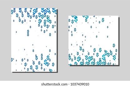 Light BLUEvector pattern for posters. Blurred decorative design in abstract style with textbox. Beautiful design for cover of notepads.