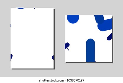 Light BLUEvector pattern for posters. Blurred decorative design in abstract style with textbox. Pattern can be used as a template for calendars.