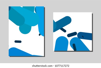 Light BLUEvector pattern for posters. Blurred decorative design in abstract style with textbox. Pattern can be used as a template for calendars.