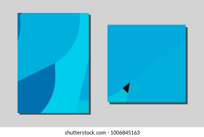 Light BLUEvector pattern for posters. Booklet with textbox on colorful abstract background. The pattern can be used for any ad, booklets.