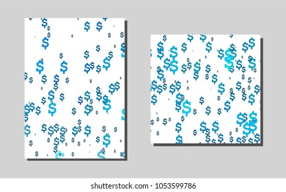 Light BLUEvector pattern for posters. Booklet with textbox on colorful abstract background. Pattern for beautiful business cards, folders.