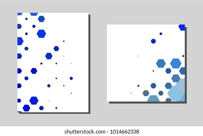 Light BLUEvector pattern for posters. Glitter abstract design concept with text box. New design for a poster, banner of your website.