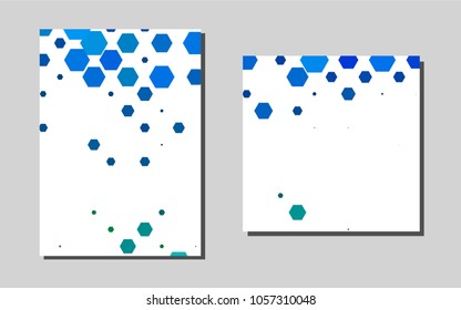 Light BLUEvector pattern for posters. Web interface on abstract background with colorful gradient. New design for a poster, banner of your website.