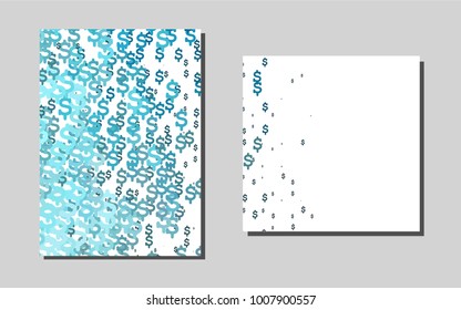Light BLUEvector template for landing pages. Web interface on abstract background with colorful gradient. Pattern can be used as a template for calendars.