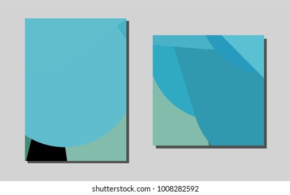 Light BLUEvector template for landing pages. Booklet with textbox on colorful abstract background. Pattern for beautiful business cards, folders.