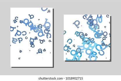 Light BLUEvector template for landing pages. Modern abstract design concept with colorful gradient. Pattern can be used as a template for calendars.