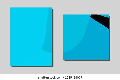 Light BLUEvector template for landing pages. Beautiful colored sample in A4 size. Beautiful design for cover of notepads.