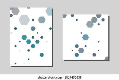 Light BLUEvector template for landing pages. Abstract booklet on colored background with gradient. The pattern can be used for any ad, booklets.