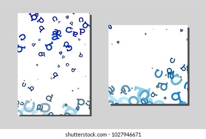 Light BLUEvector template for landing pages. Abstract booklet on colored background with gradient. Pattern for ads, leaflets, labels of your business.