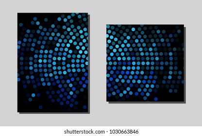 Light BLUEvector template for landing pages. Booklet with textbox on colorful abstract background. Beautiful design for cover of notepads.