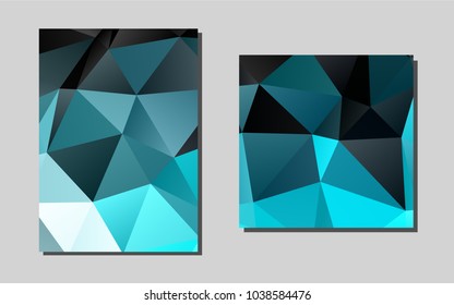 Light BLUEvector template for landing pages. Booklet with textbox on colorful abstract background. Completely new template for your brand book.