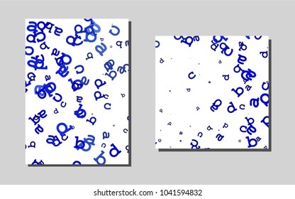 Light BLUEvector template for landing pages. Glitter abstract design concept with text box. Completely new template for your brand book.