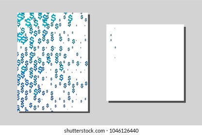 Light BLUEvector template for landing pages. Modern abstract design concept with colorful gradient. The pattern can be used for any ad, booklets.