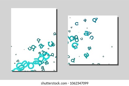 Light BLUEvector template for landing pages. Beautiful colored sample in A4 size. Beautiful design for cover of notepads.