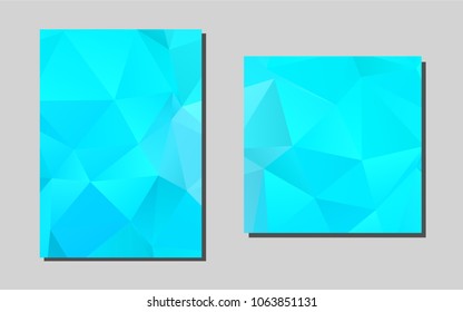 Light BLUEvector template for landing pages. Glitter abstract design concept with text box. Completely new template for your brand book.