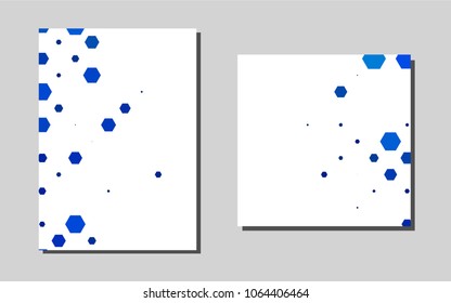 Light BLUEvector template for landing pages. Glitter abstract design concept with text box. Pattern for beautiful business cards, folders.