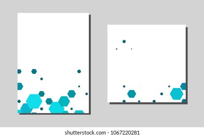 Light BLUEvector template for landing pages. Booklet with textbox on colorful abstract background. Pattern for ads, leaflets, labels of your business.