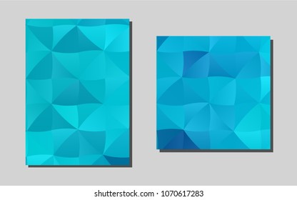 Light BLUEvector template for landing pages. Beautiful colored sample in A4 size. Completely new template for your brand book.