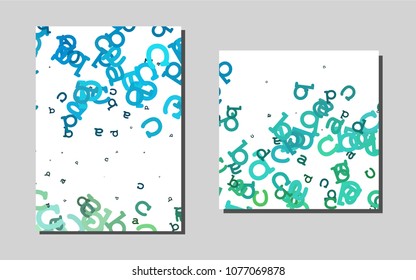 Light BLUEvector template for landing pages. Beautiful colored sample in A4 size. Completely new template for your brand book.