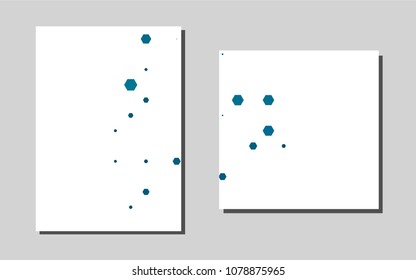 Light BLUEvector template for landing pages. Abstract booklet on colored background with gradient. Completely new template for your brand book.
