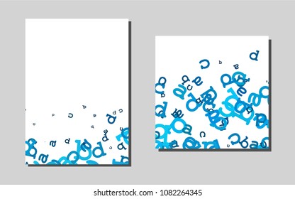 Light BLUEvector template for landing pages. Blurred decorative design in abstract style with textbox. The pattern can be used for any ad, booklets.