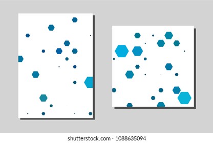 Light BLUEvector template for landing pages. Abstract booklet on colored background with gradient. Pattern for beautiful business cards, folders.