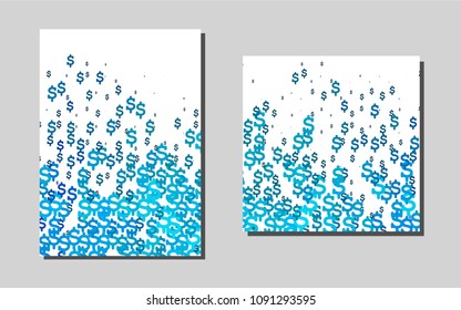Light BLUEvector template for landing pages. Glitter abstract design concept with text box. The pattern can be used for any ad, booklets.