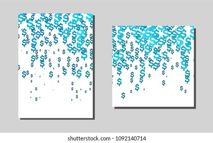 Light BLUEvector template for landing pages. Modern abstract design concept with colorful gradient. Pattern can be used as a template for calendars.