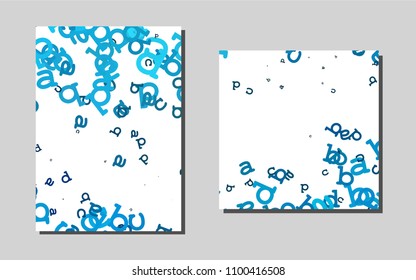 Light BLUEvector template for landing pages. Blurred decorative design in abstract style with textbox. Completely new template for your brand book.