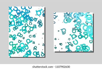 Light BLUEvector template for landing pages. Glitter abstract design concept with text box. Beautiful design for cover of notepads.