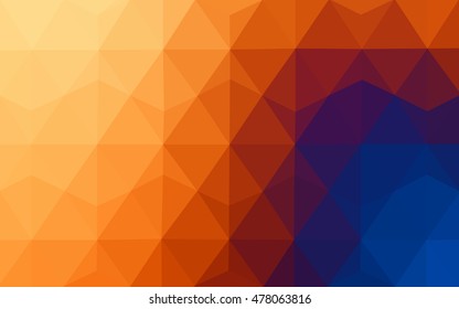 Light blue-yellow abstract mosaic pattern. Creative illustration in halftone style with gradient. Triangular pattern for your business design.